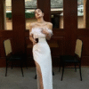 Sleeveless Slant Slit Tight Stretch Evening Party Dress Long Dress - Image 2