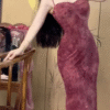 Chained silk skinny stretch hip sleeveless slip maxi dress - Image 2