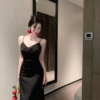 Halter V-neck Slim Dress Long Elegant Evening Party Dresses - Image 4