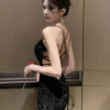 Beautiful back sexy fine flash V-neck sleeveless halter evening party dress party package hip stretch tight skirt - Image 2